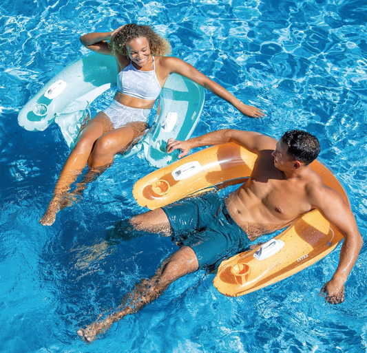 Relax in Style: Sit & Float Pool Lounge with Cup Holders & Handles